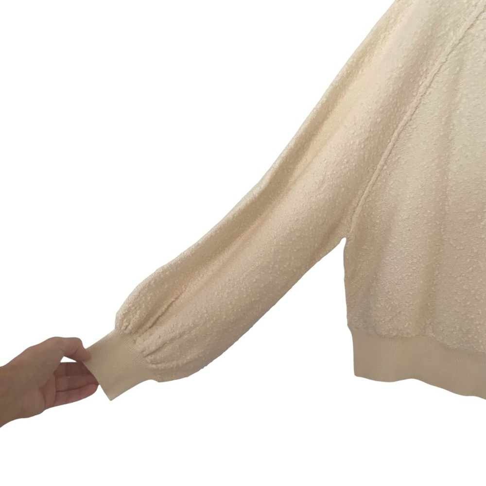 Free People Found My Friend Pullover Cream Oversized Sweater XS - Picture 14 of 16